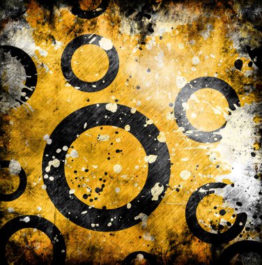 grunge arka plan üzerinde daireler ile arka plan