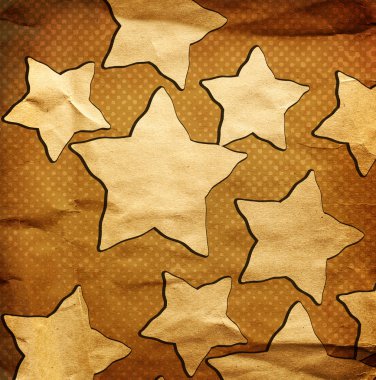 grunge arka plan üzerinde soyut yıldız