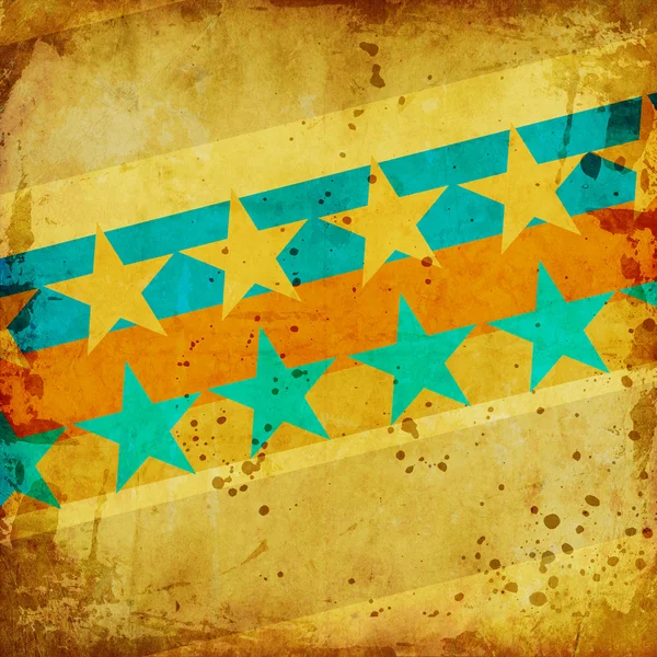 Fondo grunge colorido con estrellas — Foto de Stock