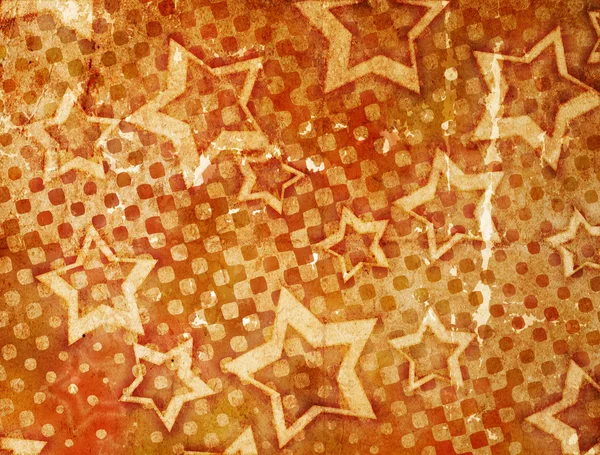 Ilustración de la pared grunge con estrellas brillantes dibujadas — Foto de Stock