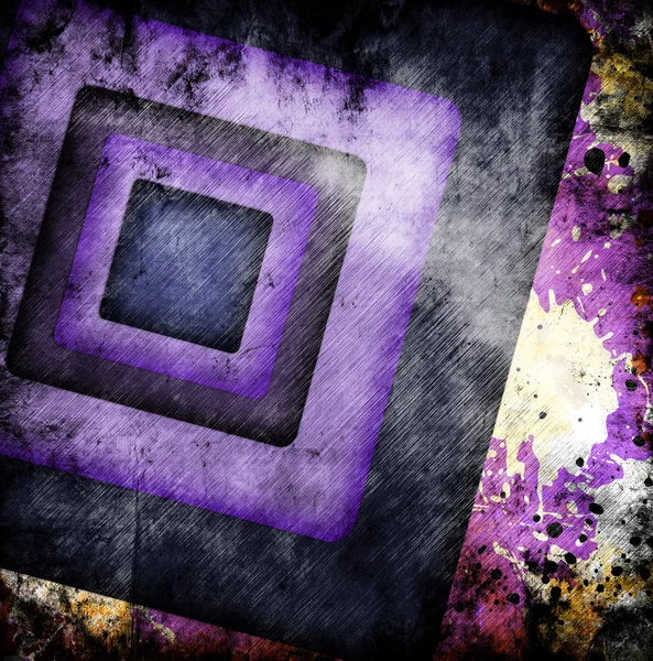 Abstrato grunge fundo com quadrados e pontos — Fotografia de Stock