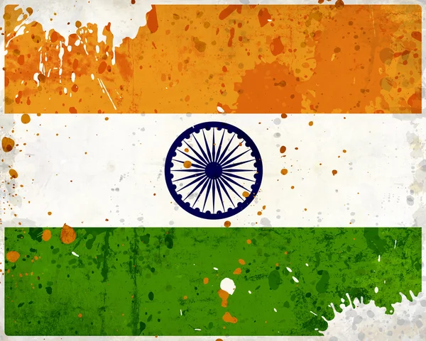 Grunge Bandera de India —  Fotos de Stock