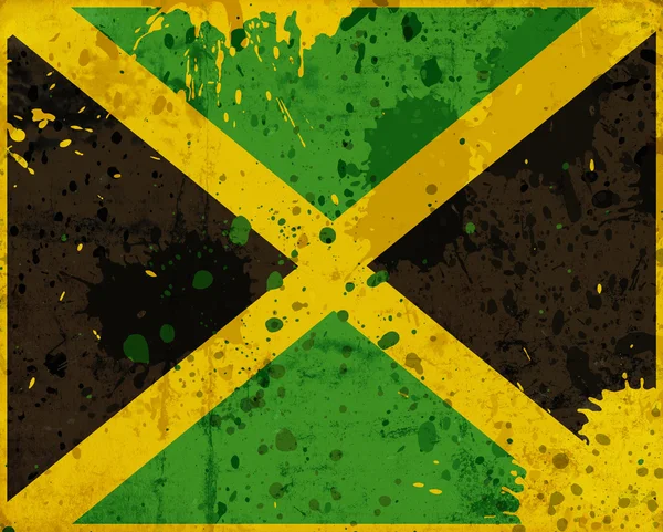 Grunge jamaica vlag — Stockfoto