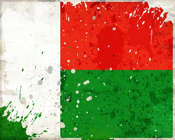 Grunge Madagascarflag — Stockfoto