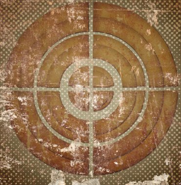 Hedef grunge zemin üzerine