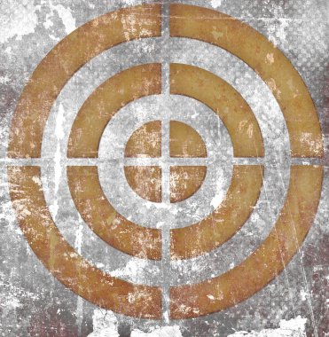 Hedef grunge zemin üzerine