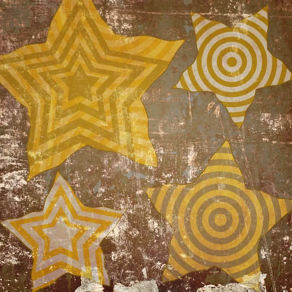 Estrellas abstractas sobre fondo grunge —  Fotos de Stock