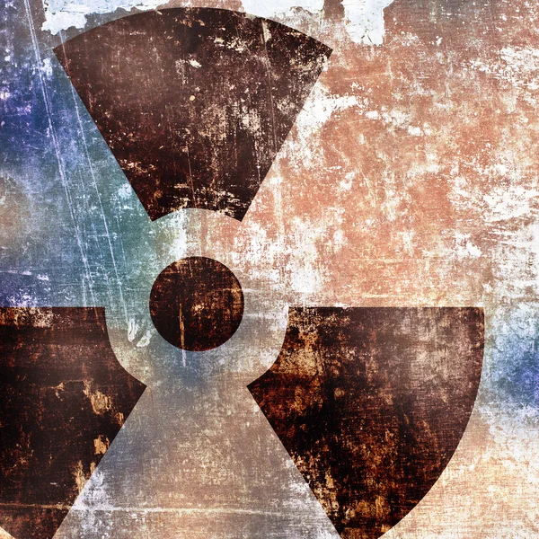 Sign of radiation on grunge background — Stock Photo, Image