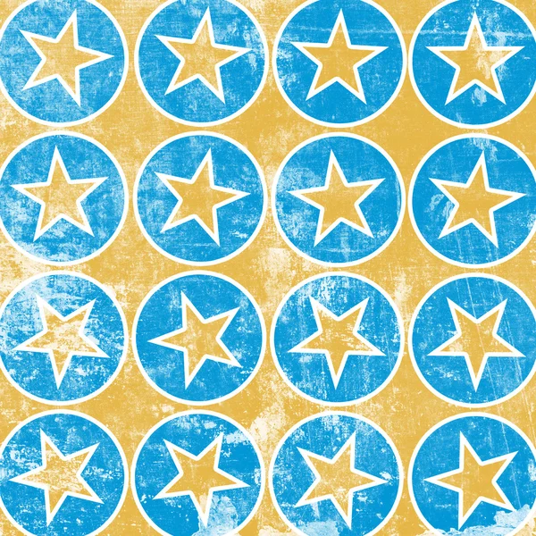 Grunge pozadí s hvězdami v kruzích — Stock fotografie