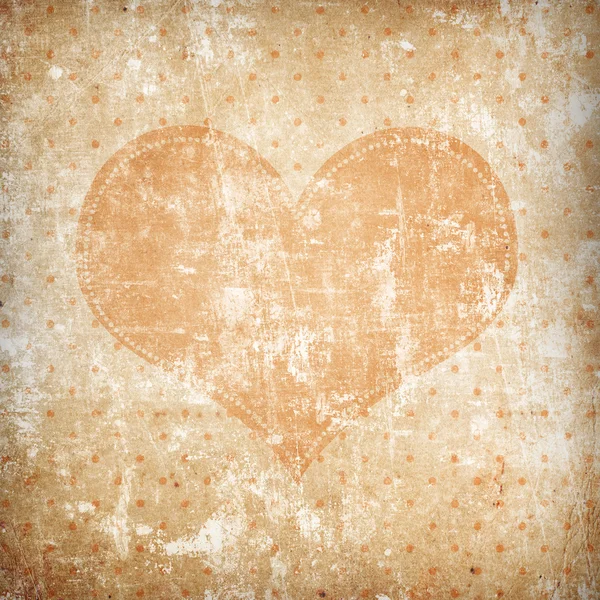 Vintage background with heart — Stock Photo, Image