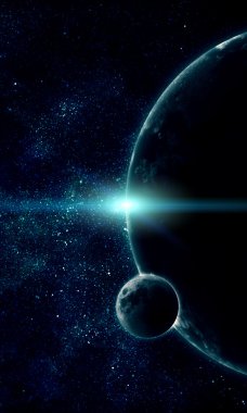 gezegenlerin gerçekçi illüstrasyon