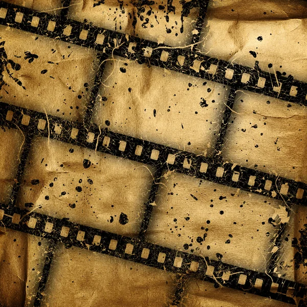 Vintage background with film flame — Stock Photo, Image