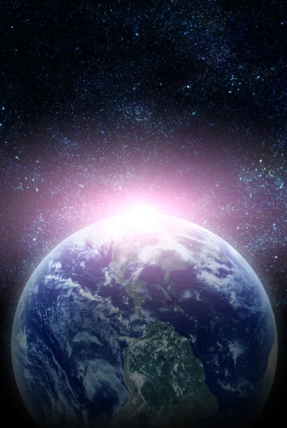 Planète Terre réaliste dans l'espace — Photo