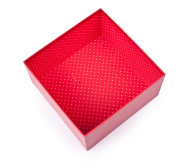 boş kırmızı hediye kutusu açıldı