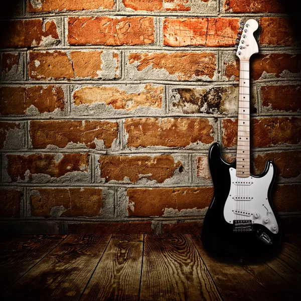 Ηλεκτρική κιθάρα στο δωμάτιο — Φωτογραφία Αρχείου