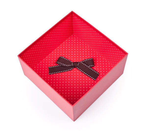 Abierto vacío caja de regalo roja — Foto de Stock
