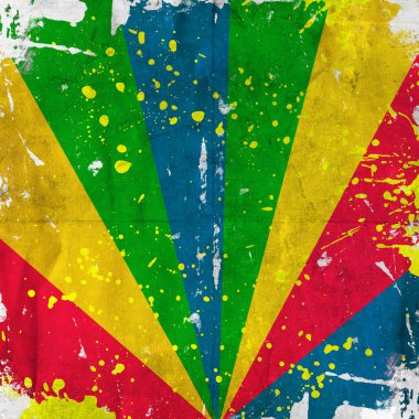 Duvardaki klasik soyut güneş ışınları grunge