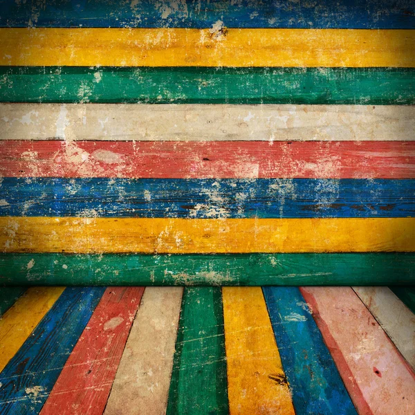 Colorful wooden wall background — Stock Photo, Image