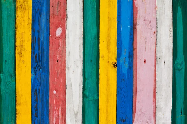 Colorful wooden wall background — Stock Photo, Image