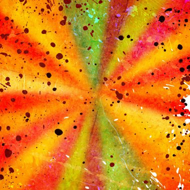 Duvardaki klasik soyut güneş ışınları grunge