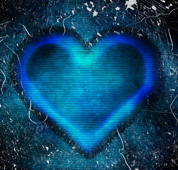 Abstract blue heart — Stock Photo, Image