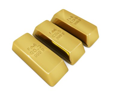 beyaz zemin üzerine altın barlar