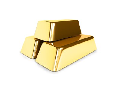 beyaz zemin üzerine altın barlar