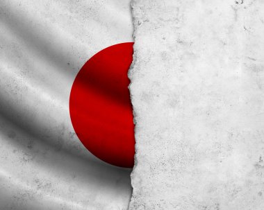 Grunge Japonya bayrağı