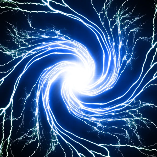 Digital backgroundElectric flash of lightning on a blue backgrou — Stock Photo, Image