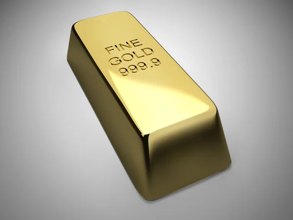 Golden bar on white background — Stock Photo, Image