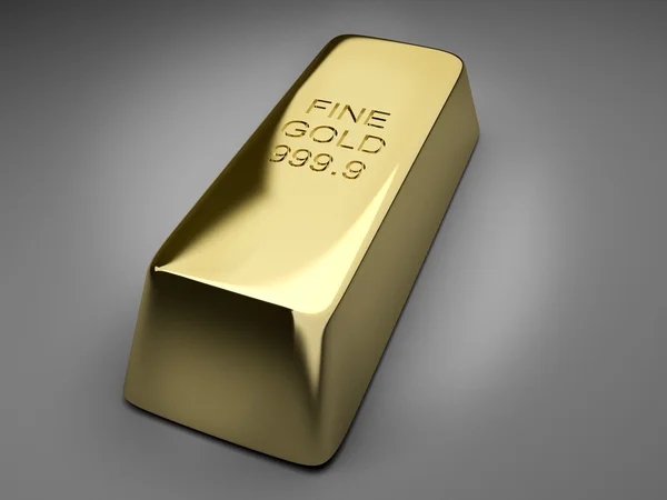 Golden bar on gray background — Stock Photo, Image