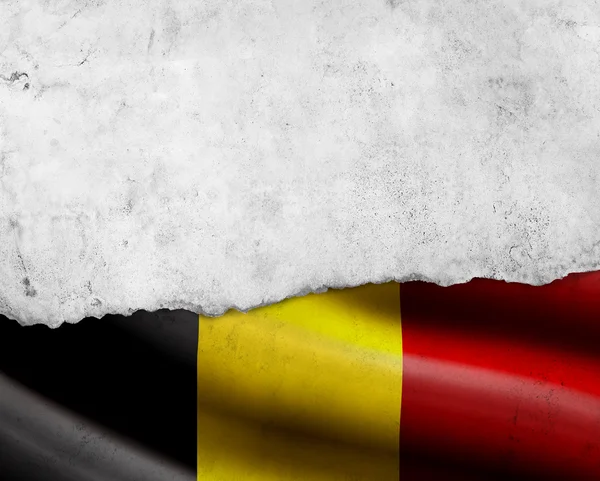 Grunge Belgien flagga — Stockfoto