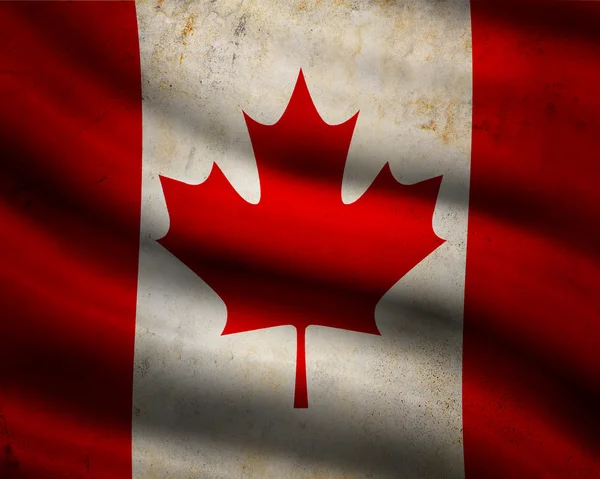 Grunge Bandeira do Canadá — Fotografia de Stock