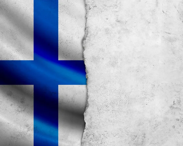 Grunge Finnland Flagge — Stockfoto