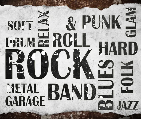 Grunge 摇滚音乐海报 — 图库照片