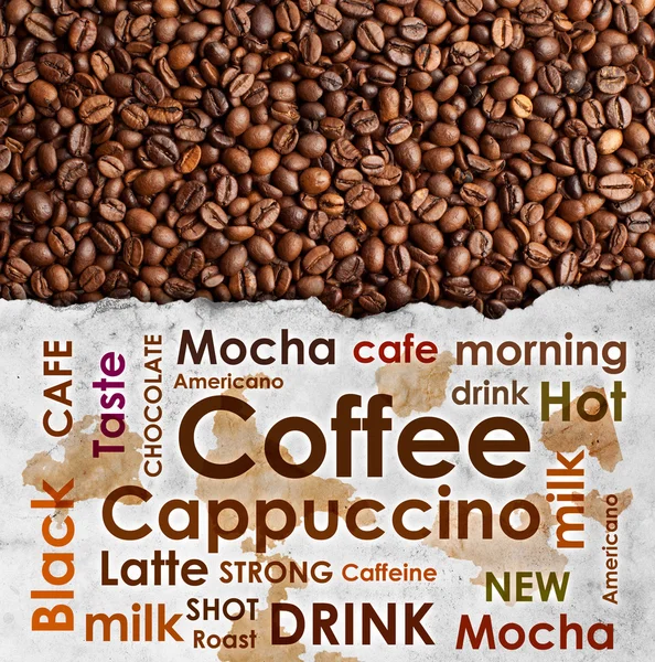 Sorters kaffe bakgrund — Stockfoto