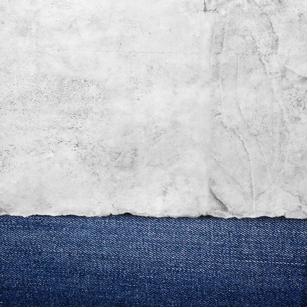 Vintage paper on blue jeans background — Stock Photo, Image