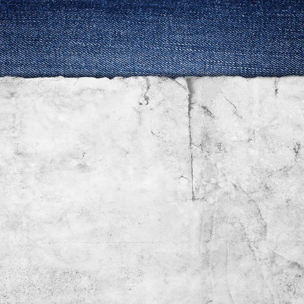 Vintage paper on blue jeans background — Stockfoto