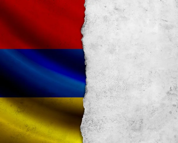 Grunge drapeau de l'Arménie — Photo