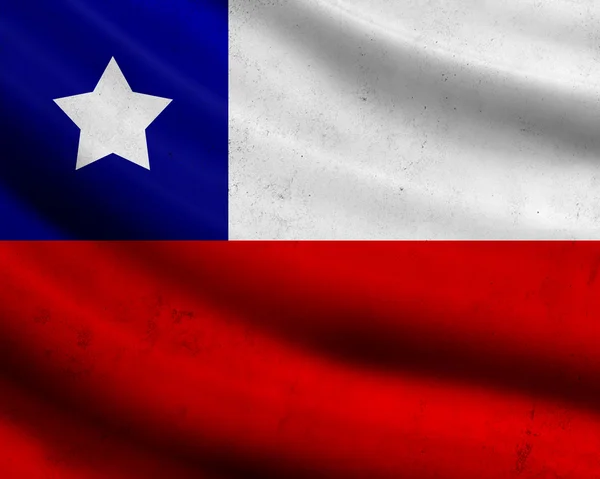 Grunge 智利国旗 — 图库照片