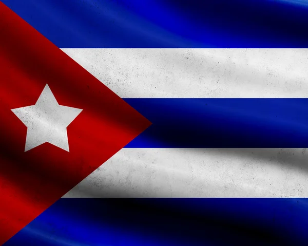Grunge 古巴国旗 — 图库照片