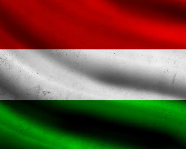 Grunge Ungern flagga — Stockfoto