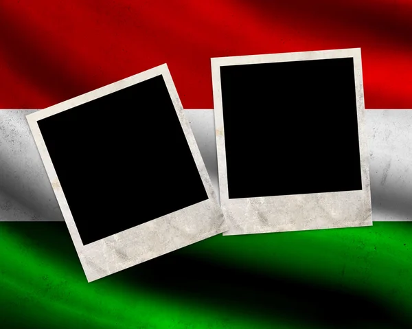 Grunge Unkari lippu — kuvapankkivalokuva
