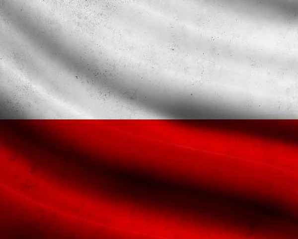 Grunge Polonia bandiera — Foto Stock
