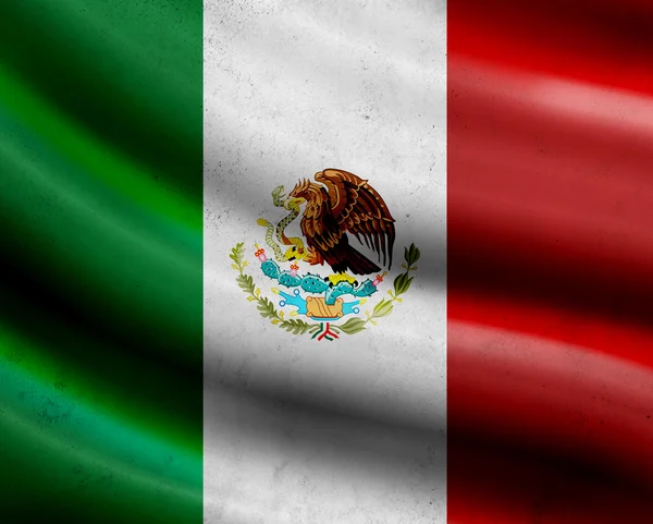 Grunge Meksika bayrağı — Stok fotoğraf