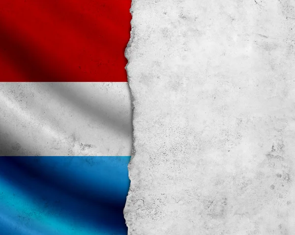 Grunge Luxemburg flagga — Stockfoto