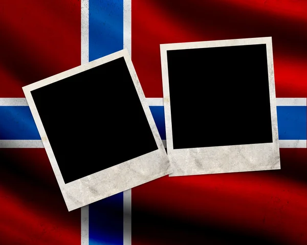 Grunge Noorwegen vlag — Stockfoto