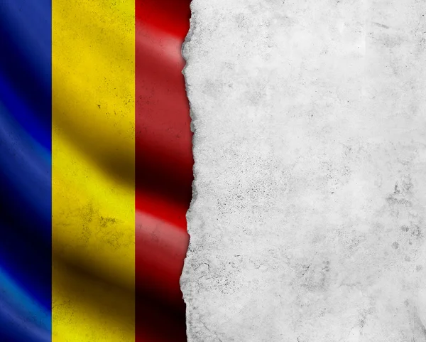 Grunge Bandera de Rumania —  Fotos de Stock