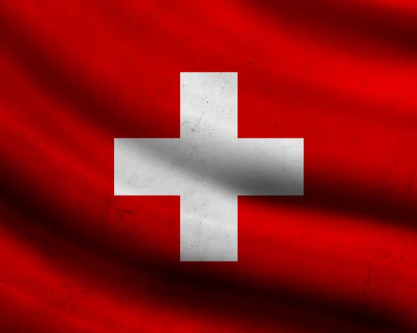 Grunge Svizzera bandiera — Foto Stock