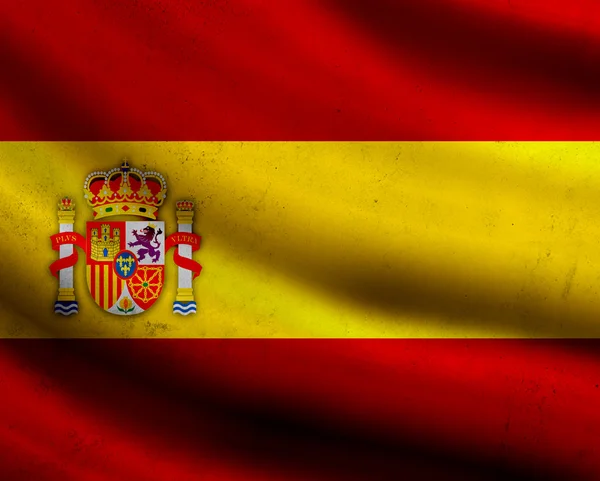 Grunge Spanien flagga — Stockfoto